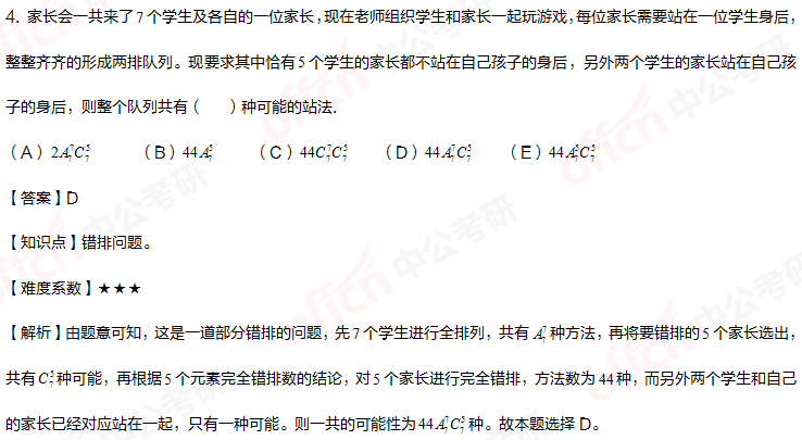 2021考研管理類聯考綜合初數暑期備考：詳解考試重難點之錯排問題