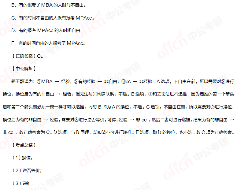 考研管綜邏輯備考 管綜邏輯換位推理